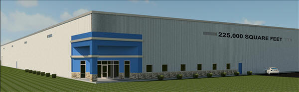Vestil Manufacturing Score Award Rendering of New Facility Angola Indiana